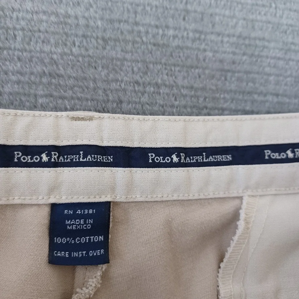 Vintage‎ Polo Ralph Lauren Pleated Pants Mens 33x30 Beige Straight Leg Classic